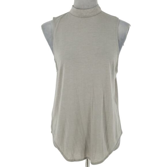 Chaser Tops - Chaser Top Womens Medium Gray Blouse Stretch Knit Open Back Sleeveless New